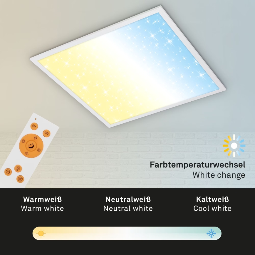 Briloner 7303-016 - LED Plafon ściemnialny STARRY SKY LED/36W/230V 3000-6000K + zdalne sterowanie