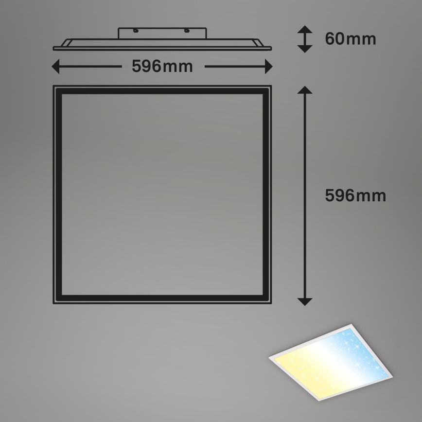 Briloner 7303-016 - LED Plafon ściemnialny STARRY SKY LED/36W/230V 3000-6000K + zdalne sterowanie