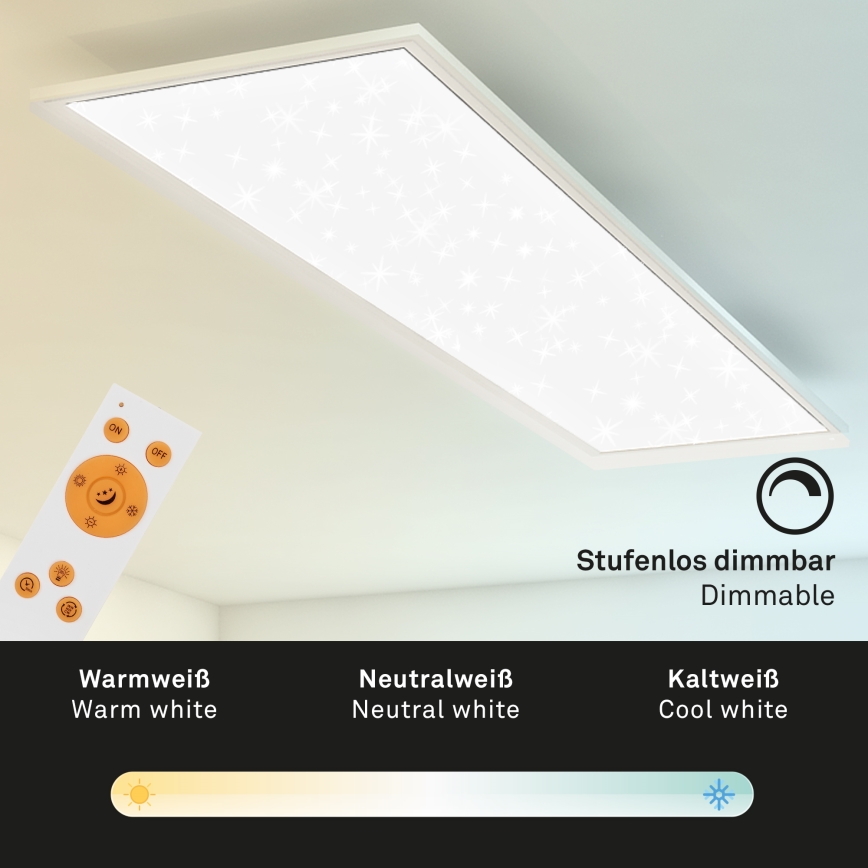 Briloner 7304-016 - LED Plafon ściemnialny STARRY SKY LED/36W/230V 3000-6000K + pilot zdalnego sterowania