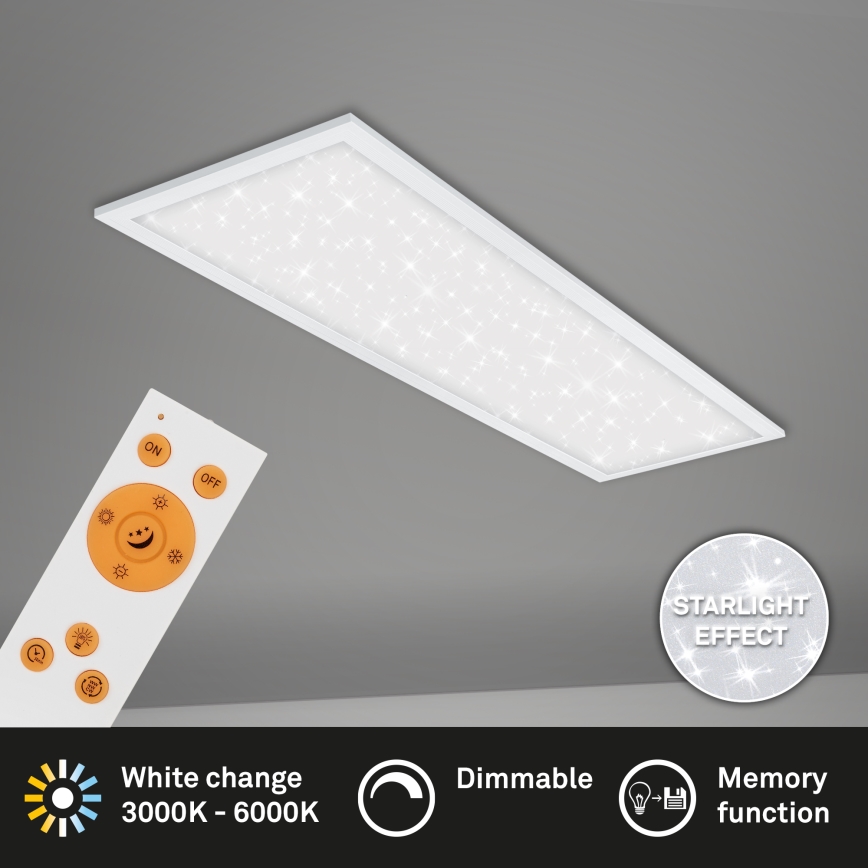 Briloner 7308-016 - LED Plafon ściemnialny STARRY SKY LED/24W/230V 3000-6000K + pilot zdalnego sterowania
