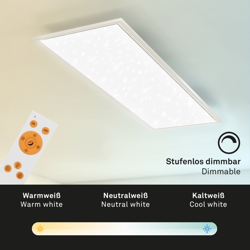 Briloner 7308-016 - LED Plafon ściemnialny STARRY SKY LED/24W/230V 3000-6000K + pilot zdalnego sterowania