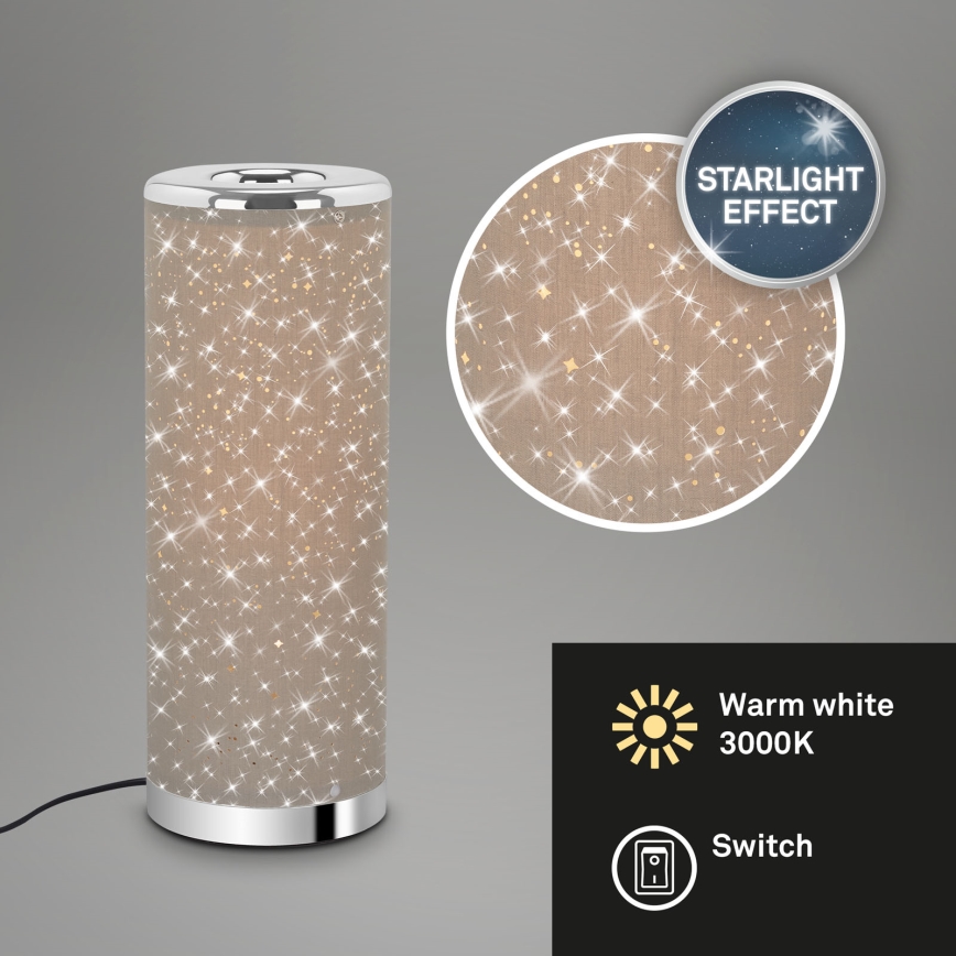 Briloner 7334-011 - LED Lampa stołowa STARRY SKY 1xGU10/5W/230V brązowa