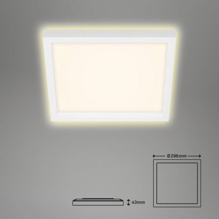 Briloner 7362-016 - LED Plafon CADRE LED/18W/230V 29,6x29,6 cm biały