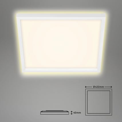 Briloner 7364-016 - LED Plafon CADRE LED/22W/230V 42,2x42,2 cm biały