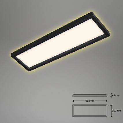 Briloner 7365-015 - LED Plafon CADRE LED/22W/230V 58,2x20,2 cm czarny