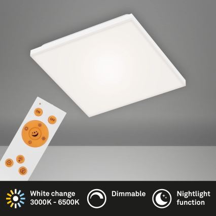 Briloner 7378-016 - LED Panel ściemnialny LED/12W/230V 3000/4000/6500K + pilot zdalnego sterowania