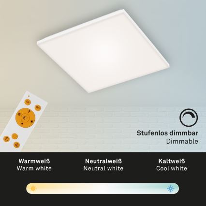 Briloner 7378-116 - LED Plafon ściemnialny FRAMELESS LED/24W/230V 3000-6500K + pilot zdalnego sterowania