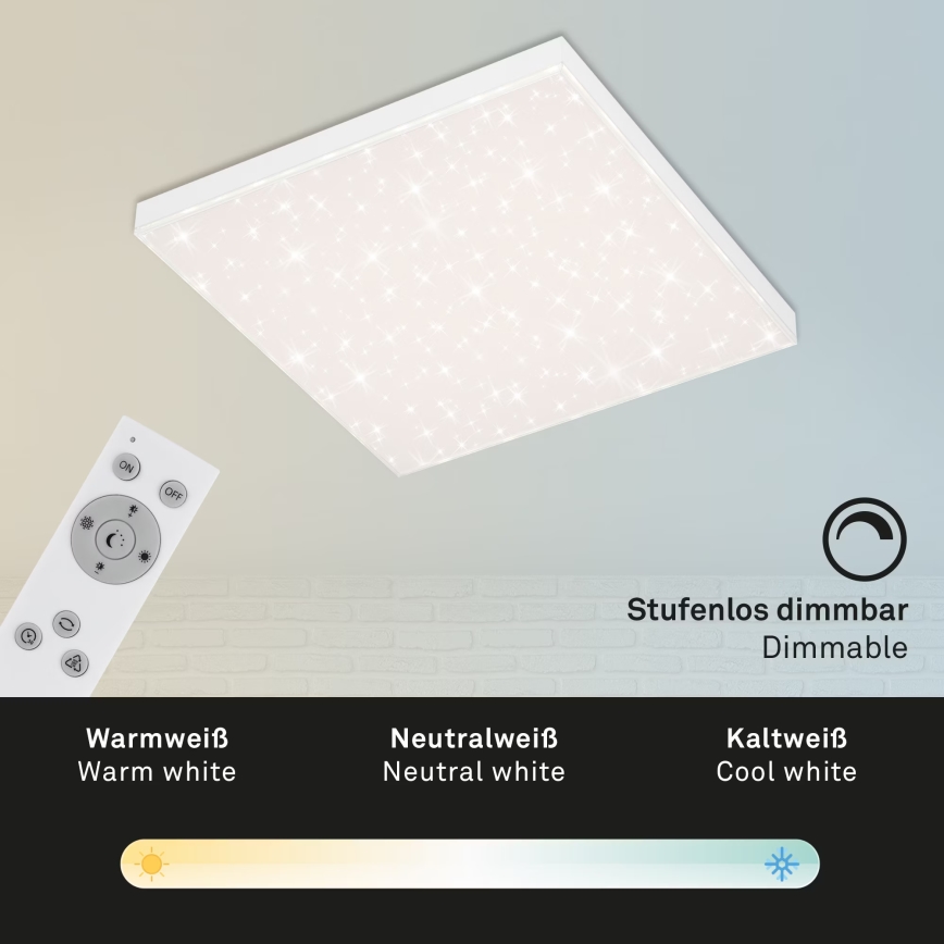 Briloner 7381-116 - LED Plafon ściemnialny STARRY SKY LED/24W/230V 3000-6500K + zdalne sterowanie