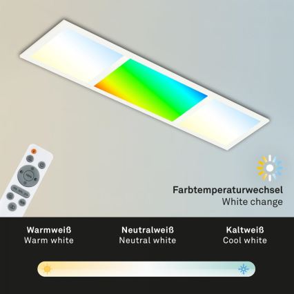 Briloner 7388-016 - Ściemnialna lampa sufitowa RGBW LED/24W/230V 3000-6500K + pilot zdalnego sterowania