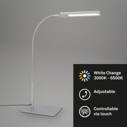Briloner 7389-014 - LED Ściemnialna dotykowa elastyczna lampa stołowa SERVO LED/8W/230V 3000/4000/6500K