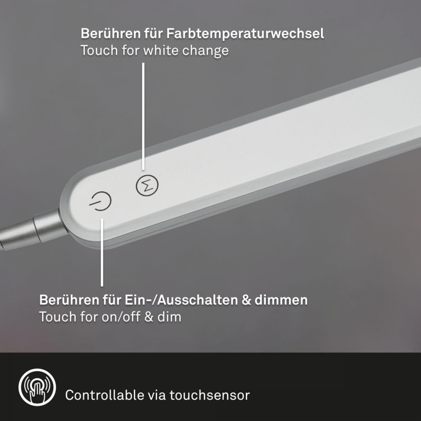 Briloner 7389-014 - LED Ściemnialna dotykowa elastyczna lampa stołowa SERVO LED/8W/230V 3000/4000/6500K