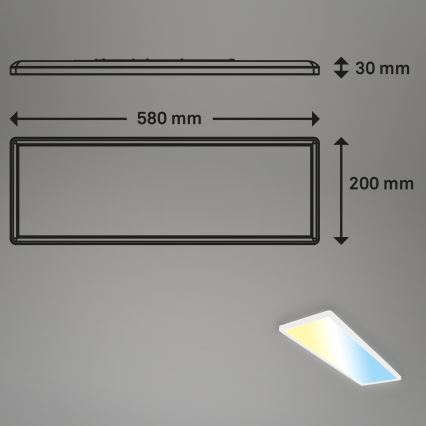 Briloner 7403-016 - LED Plafon ściemnialny SLIM LED/23W/230V 2700-6500K + Pilot zdalnego sterowania