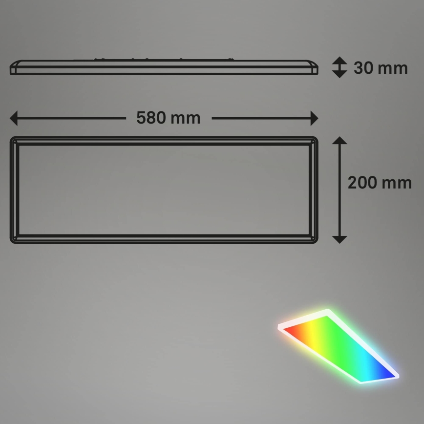 Briloner 7404-016 - LED RGBW ściemnialny natynkowy panel LED/22W/230V 4000K + pilot zdalnego sterowania