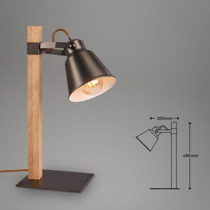 Briloner 7406-014 - Lampa stołowa TALE 1xE27/25W/230V brązowa