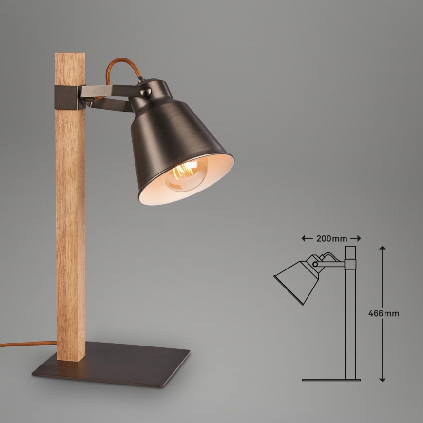 Briloner 7406-014 - Lampa stołowa TALE 1xE27/25W/230V brązowa