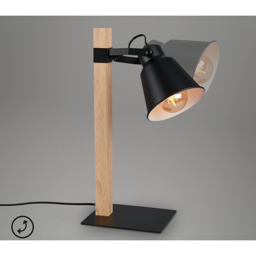Briloner 7406-015 - Lampa stołowa TALE 1xE27/25W/230V czarna