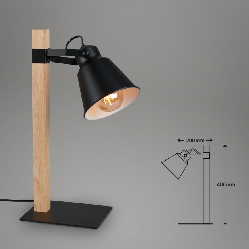 Briloner 7406-015 - Lampa stołowa TALE 1xE27/25W/230V czarna
