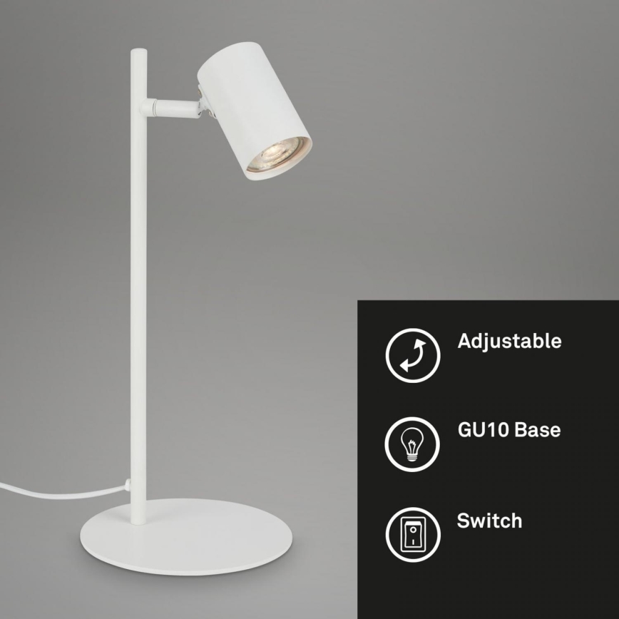 Briloner 7408-016 - Lampa stołowa RETRO 1xGU10/9W/230V biała