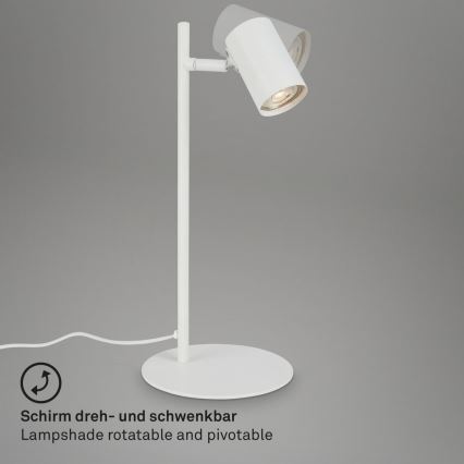Briloner 7408-016 - Lampa stołowa RETRO 1xGU10/9W/230V biała