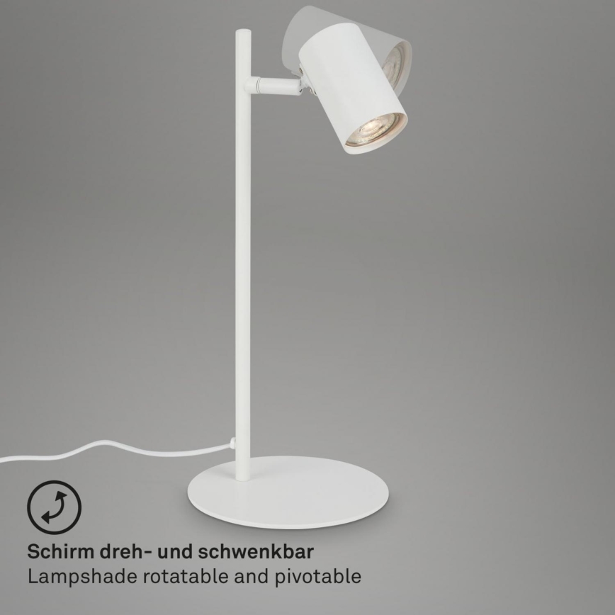 Briloner 7408-016 - Lampa stołowa RETRO 1xGU10/9W/230V biała