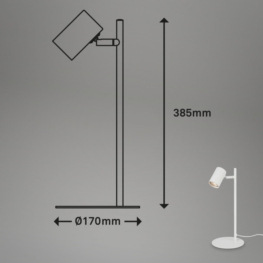Briloner 7408-016 - Lampa stołowa RETRO 1xGU10/9W/230V biała