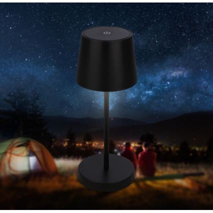 Briloner 7423015 - LED Ściemnialna akumulatorowa zewnętrzna lampa stołowa LED/2,6W/5V IP44 2000 mAh czarny