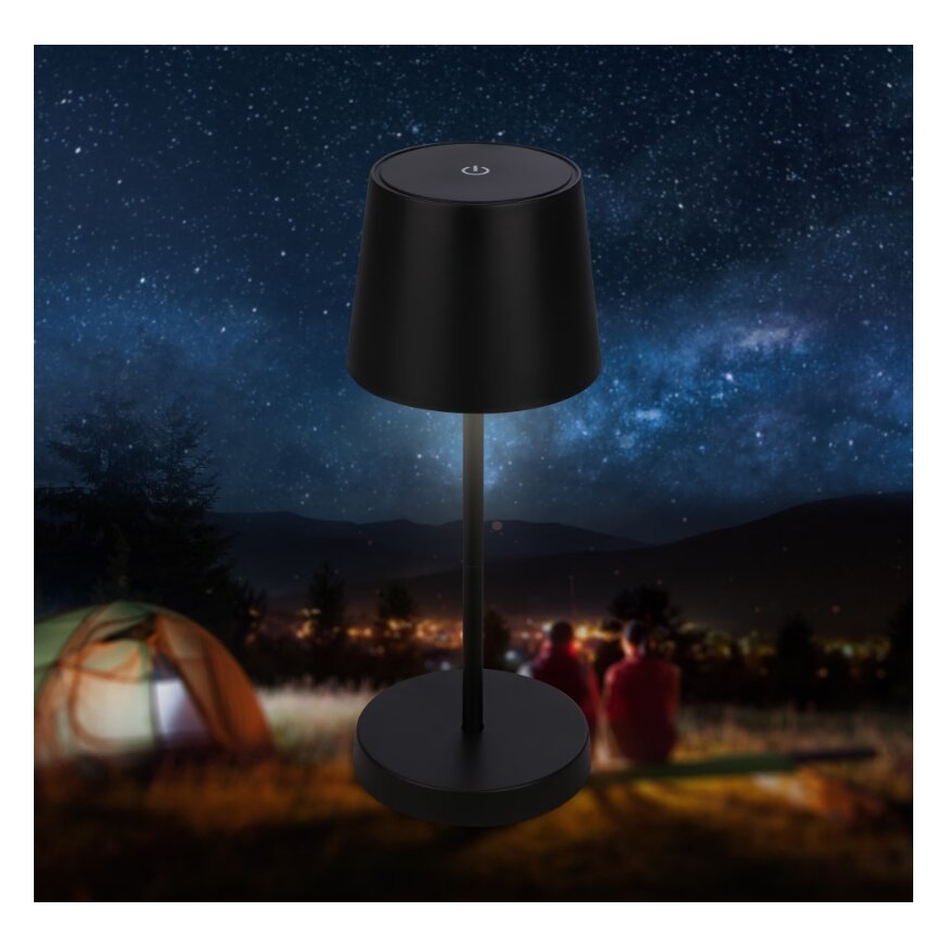 Briloner 7423015 - LED Ściemnialna akumulatorowa zewnętrzna lampa stołowa LED/2,6W/5V IP44 2000 mAh czarny