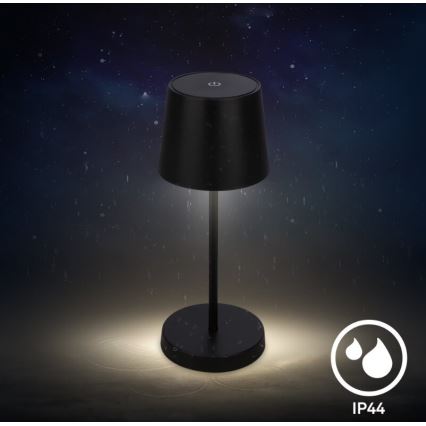 Briloner 7423015 - LED Ściemnialna akumulatorowa zewnętrzna lampa stołowa LED/2,6W/5V IP44 2000 mAh czarny