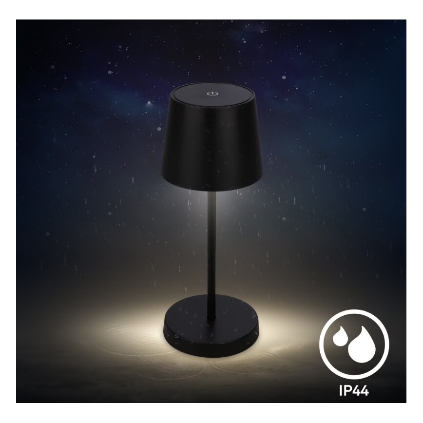 Briloner 7423015 - LED Ściemnialna akumulatorowa zewnętrzna lampa stołowa LED/2,6W/5V IP44 2000 mAh czarny