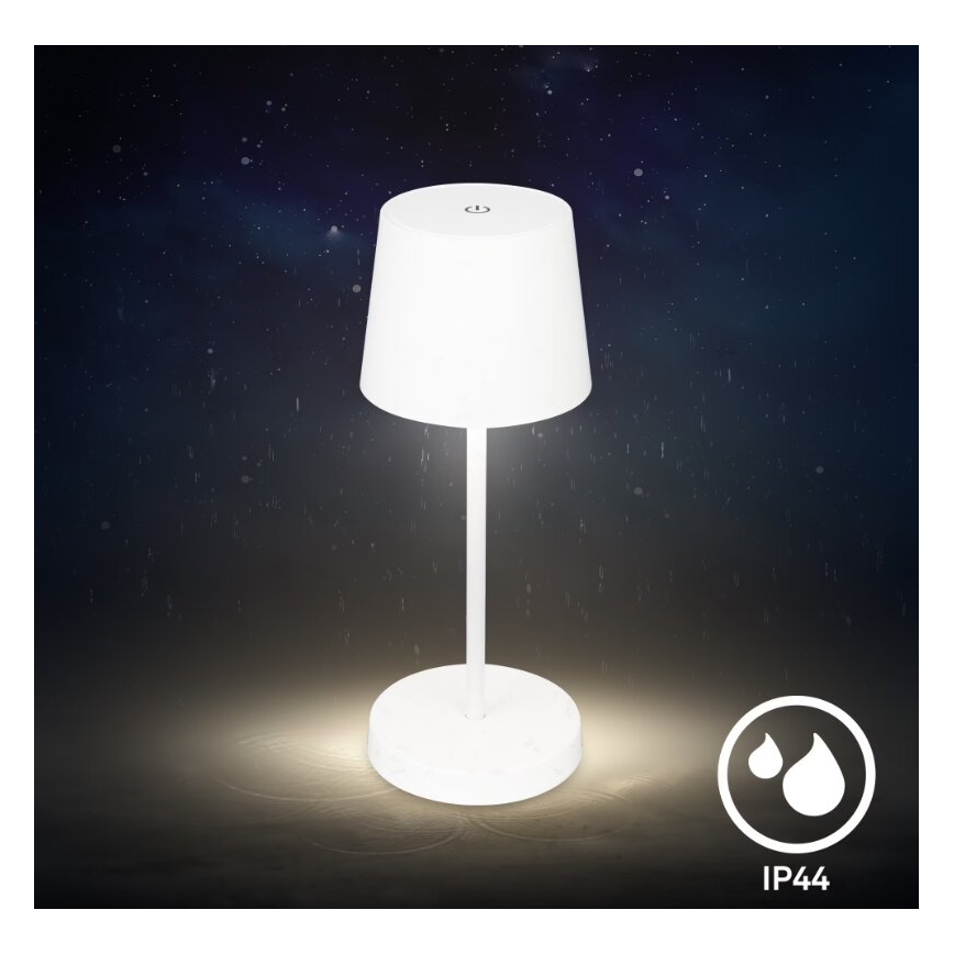 Briloner 7423016 - LED Ściemnialna akumulatorowa zewnętrzna lampa stołowa LED/2,6W/5V 2000mAh IP44 biały