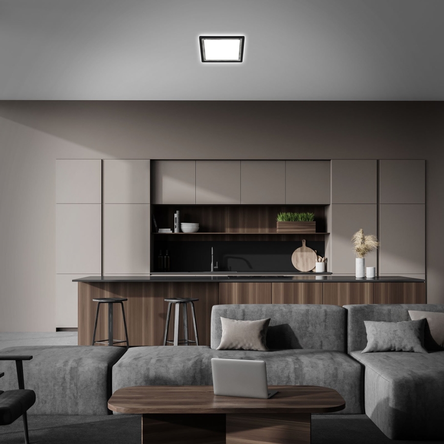 Briloner 7457-414 - Lampa sufitowa SLIM LED/18W/230V 4000K 29x29 cm czarna