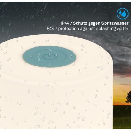 Briloner 7461010 - LED Ściemnialna akumulatorowa zewnętrzna lampa stołowa LED/2W/5V IP44 1200 mAh niebieski