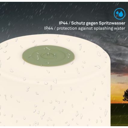 Briloner 7461019 - LED Ściemnialna akumulatorowa zewnętrzna lampa stołowa LED/2W/5V IP44 1200 mAh zielony