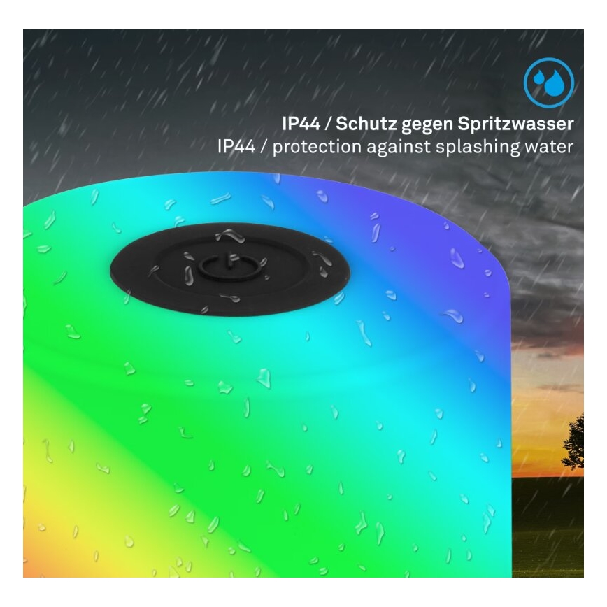 Briloner 7462015 - LED RGB ładowalna lampa stołowa zewnętrzna LED/1,5W/5V IP44 1200 mAh czarna