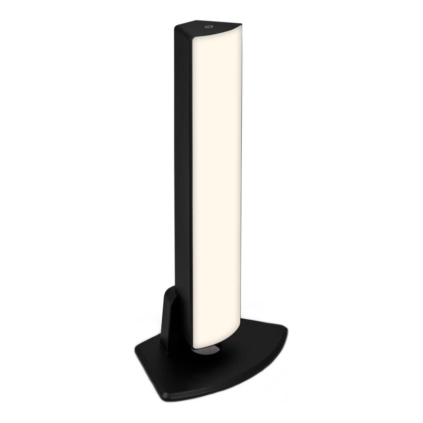 Briloner 7474-015 - LED Ściemnialna akumulatorowa zewnętrzna lampa stołowa 2w1 LED/7W/5V 2200 mAh USB 3000K IP44 czarna