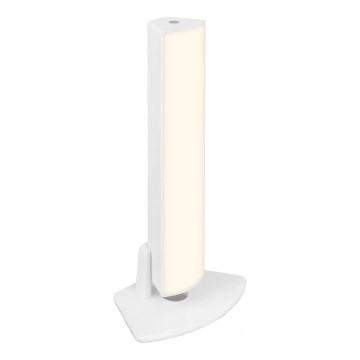 Briloner 7474-016 - LED Ściemnialna akumulatorowa zewnętrzna lampa stołowa 2w1 LED/7W/5V 2200 mAh USB 3000K IP44 biała