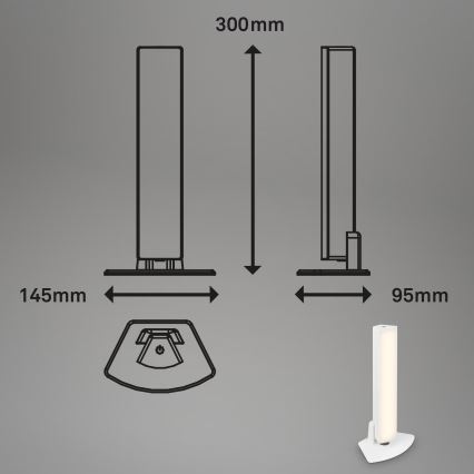 Briloner 7474-016 - LED Ściemnialna akumulatorowa zewnętrzna lampa stołowa 2w1 LED/7W/5V 2200 mAh USB 3000K IP44 biała