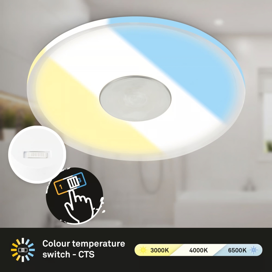 Briloner 7480019 - Łazienkowa wpuszczana oprawa sufitowa LED/6W/230V 3000/4000/6500K IP44 biała