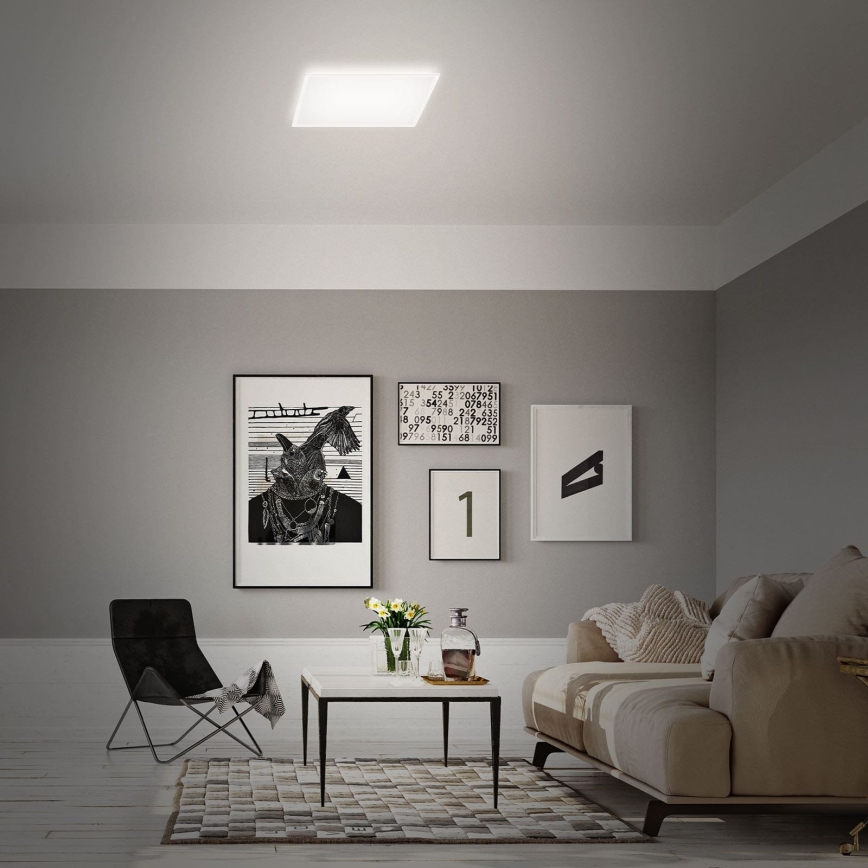 Briloner 7491-016 - Inteligentna ściemnialna lampa sufitowa LED RGBW SMART LED/22W/230V 4000K 42x42 cm Wi-Fi Tuya + pilot zdalnego sterowania