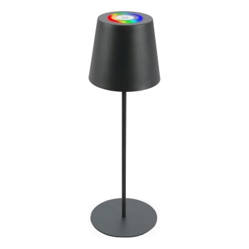 Briloner 7507015 - LED RGB ściemnialna ładowalna zewnętrzna lampa stołowa 2 w 1 LED/2,5 W/5 V IP44 1200 mAh antracyt