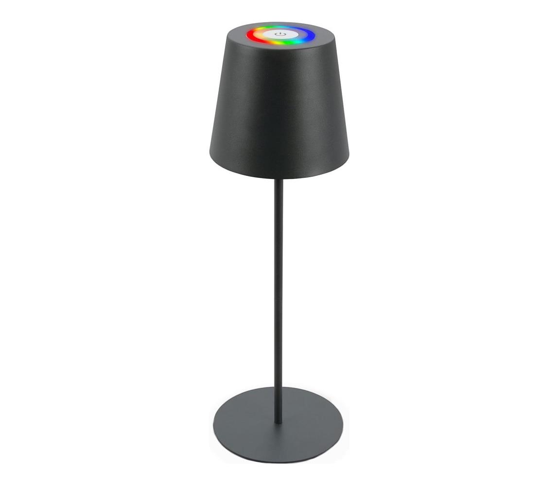 Briloner 7507015 - LED RGBW Ściemn. ładowalna lampa stołowa LED/2,5W/5V IP44 antracyt