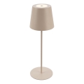 Briloner 7508011 - LED regulowana ładowalna lampa stołowa zewnętrzna 2w1 LED/2,5W/5V IP44 beżowa