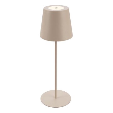 Briloner 7508011 - LED regulowana ładowalna lampa stołowa zewnętrzna 2w1 LED/2,5W/5V IP44 beżowa