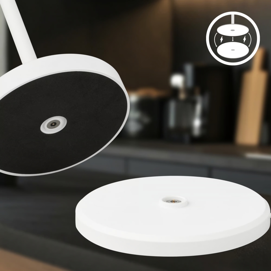 Briloner 7521016 - ściemnialna ładowalna zewnętrzna lampa stołowa LED SIGO LED/2,5W/5V IP44 2600 mAh biała