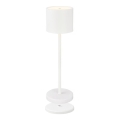 Briloner 7521016 - ściemnialna ładowalna zewnętrzna lampa stołowa LED SIGO LED/2,5W/5V IP44 2600 mAh biała
