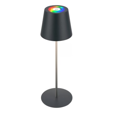 Briloner 7559015 - LED RGB ściemnialna ładowalna zewnętrzna lampa stołowa COLORIS LED/3,5W/5V IP44 2000 mAh antracyt Wi-Fi Tuya