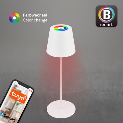 Briloner 7559016 - Zewnętrzna ładowalna ściemnialna lampa stołowa LED RGB COLORIS LED/3,5W/5V IP44 2000 mAh Wi-Fi Tuya