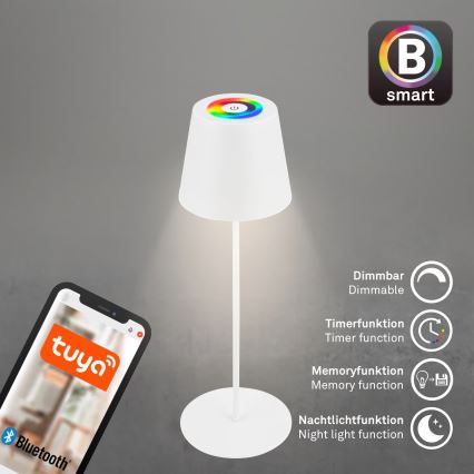 Briloner 7559016 - Zewnętrzna ładowalna ściemnialna lampa stołowa LED RGB COLORIS LED/3,5W/5V IP44 2000 mAh Wi-Fi Tuya