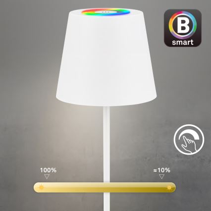 Briloner 7559016 - Zewnętrzna ładowalna ściemnialna lampa stołowa LED RGB COLORIS LED/3,5W/5V IP44 2000 mAh Wi-Fi Tuya