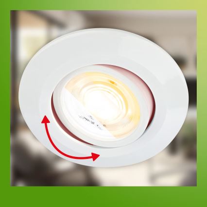 Briloner 7586036 - ZESTAW 3x wpuszczana oprawa LED do łazienki KLIRA LED/4,9W/230V 2500/3000/4000K IP23 biała